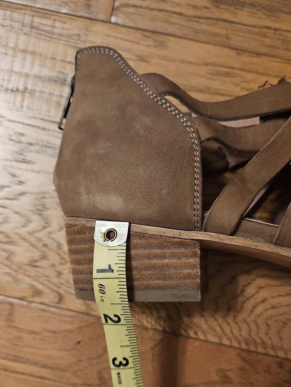 Seychelles Women's Strappy Ankle Gander Booties Tan Taupe Block Heel Leather 10 - Picture 10 of 10